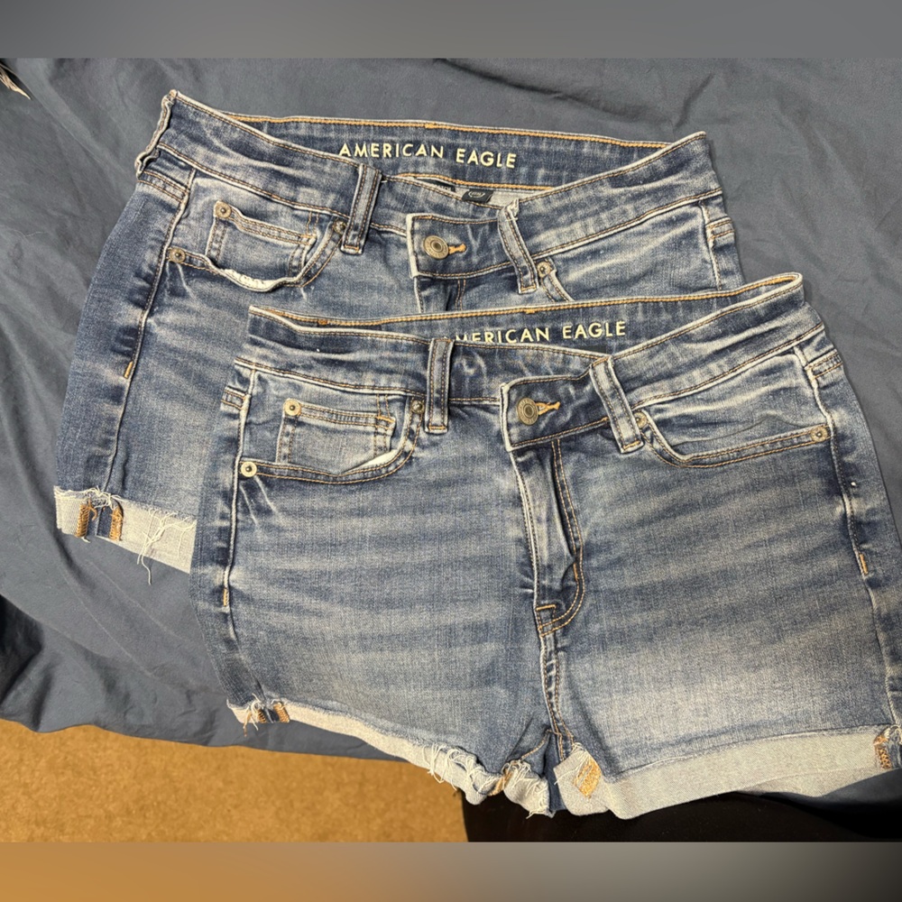 2 pair - American Eagle Light Blue Denim Shorts